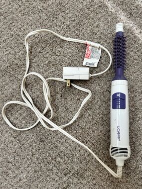 Conair White and Purple Round Hot Air Brush